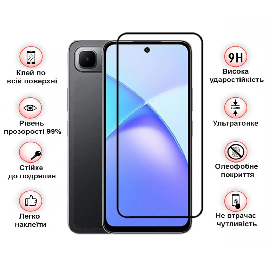Защитное стекло BeCover для Infinix Smart 10 Plus (X6725B) Black (713726) фото3