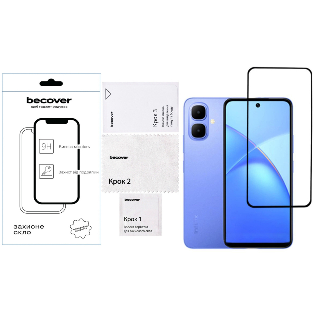 Защитное стекло BeCover для Infinix Smart 10 (X6725) Black (714757) фото2