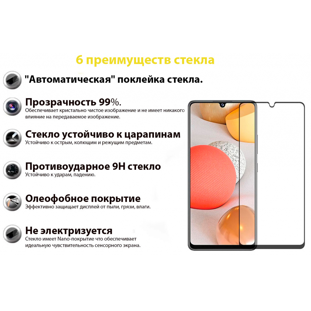Захисне скло BeCover для Samsung Galaxy M22 SM-M225 Black (706907) фото5