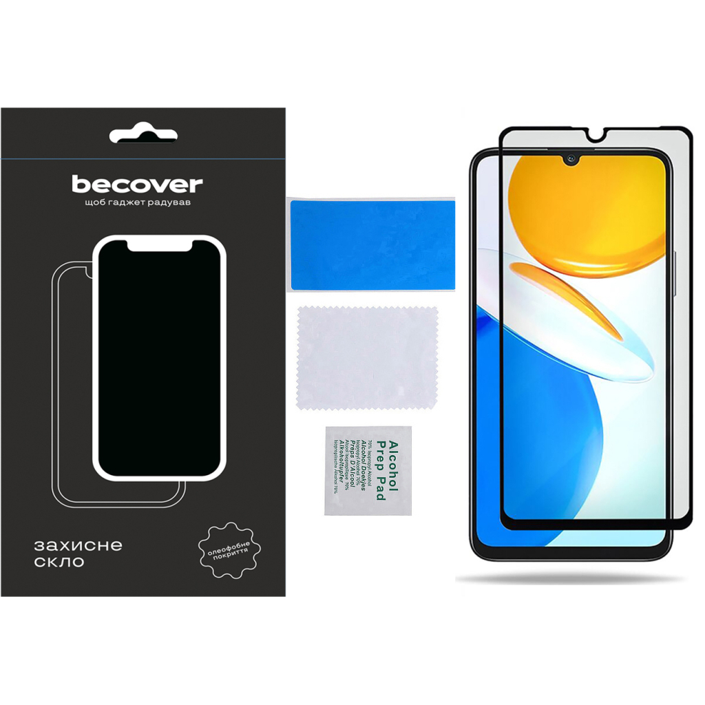 Защитное стекло BeCover для Honor X7/X7A Black (710104) фото4