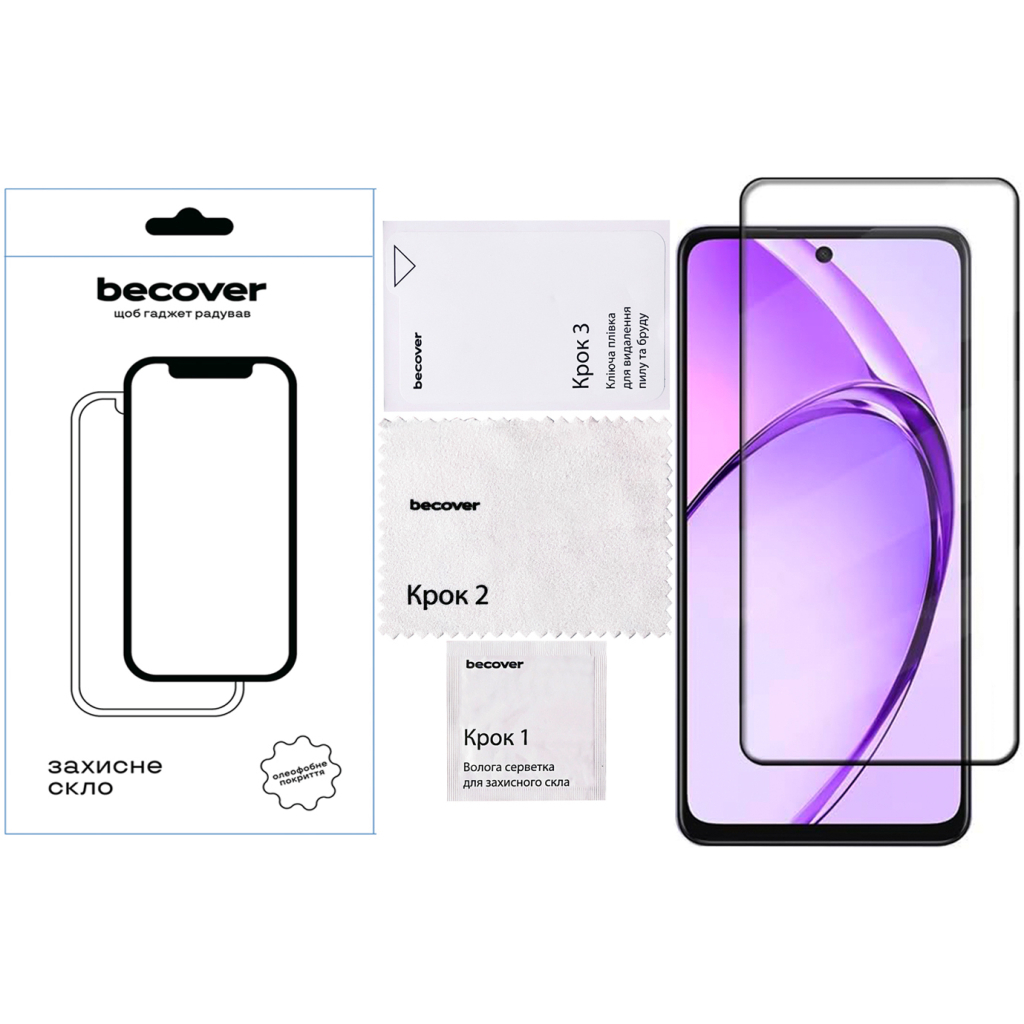 Защитное стекло BeCover для Oppo Reno14 5G Black (713933) фото2