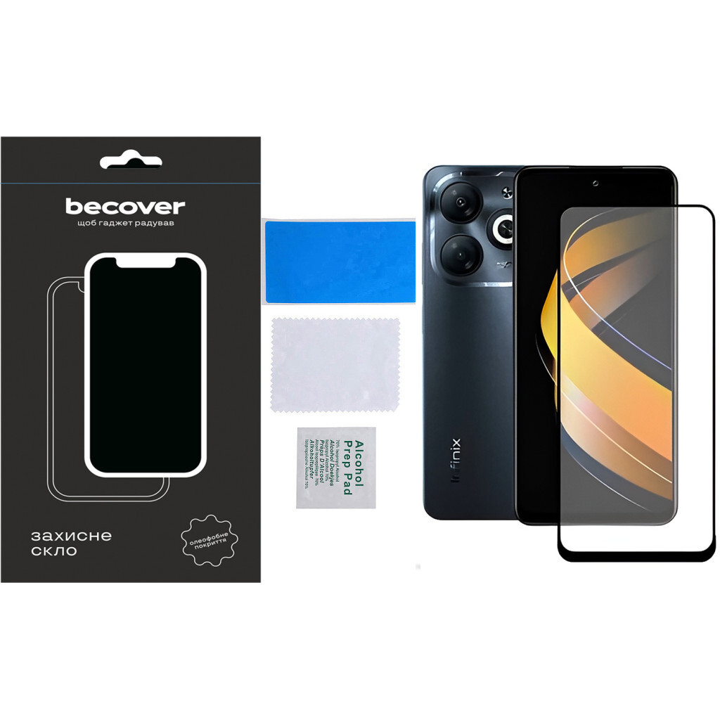 Защитное стекло BeCover для Infinix Smart 8 (X6525) Black (710482) фото5