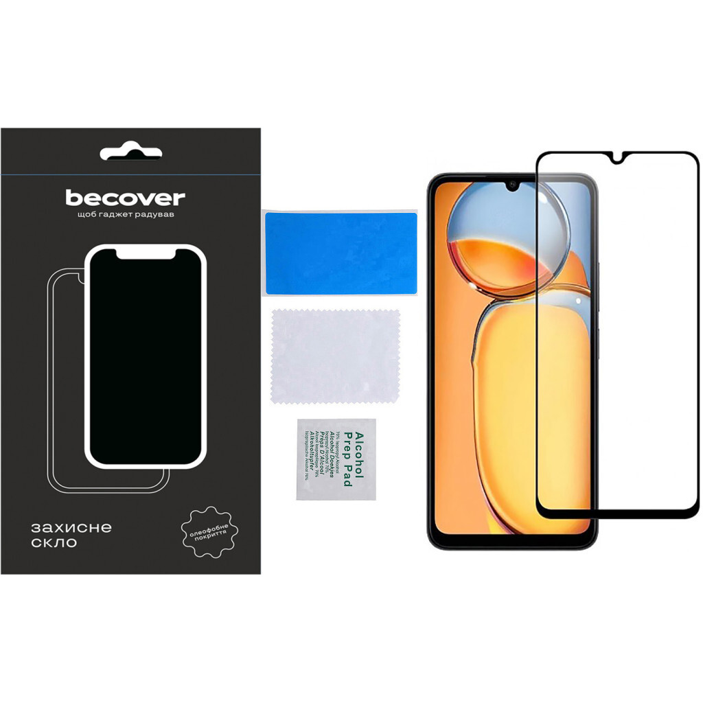 Защитное стекло BeCover для Xiaomi Redmi 13C / Poco C65 Black (BC_710491) фото4