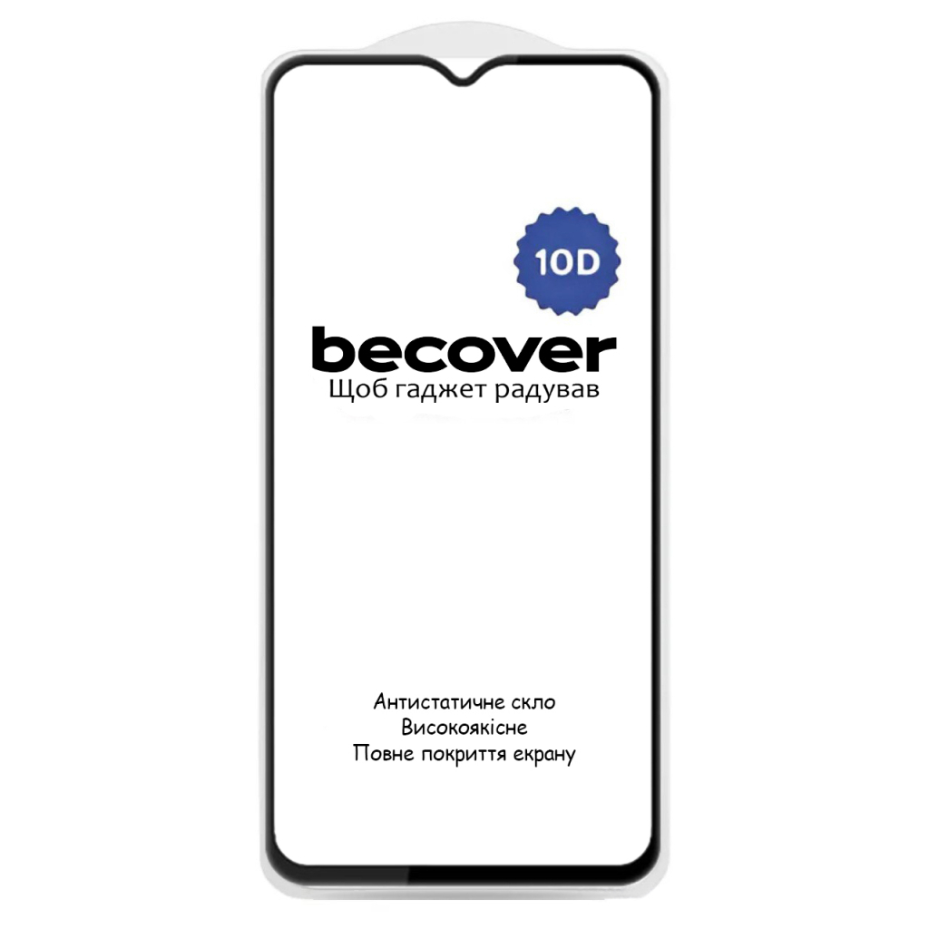 Защитное стекло BeCover для Oppo A38 / A18 10D Black (713170) фото2