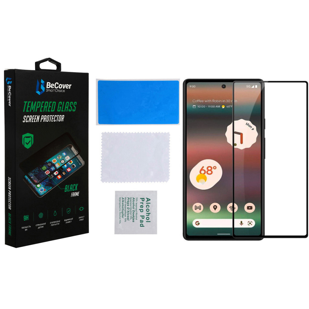 Захисне скло BeCover для Google Pixel 6A Black (708757) фото
