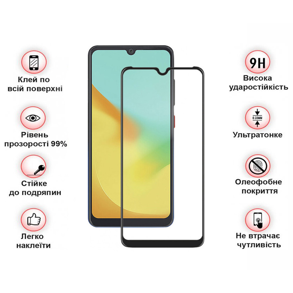 Захисне скло BeCover для ZTE Blade V50 Design Black (710630) фото