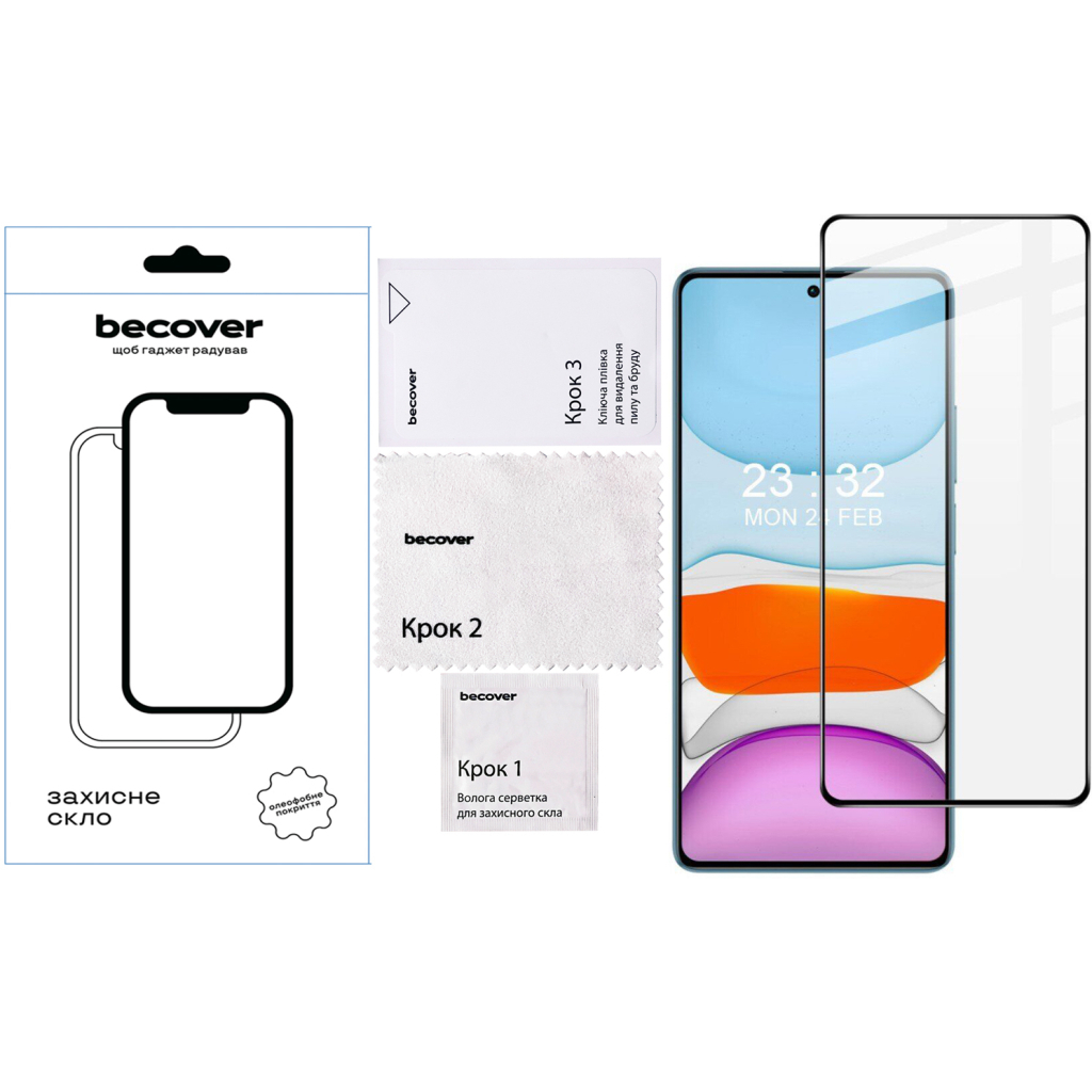 Захисне скло BeCover для Xiaomi 14T/14T Pro Black (713322) фото