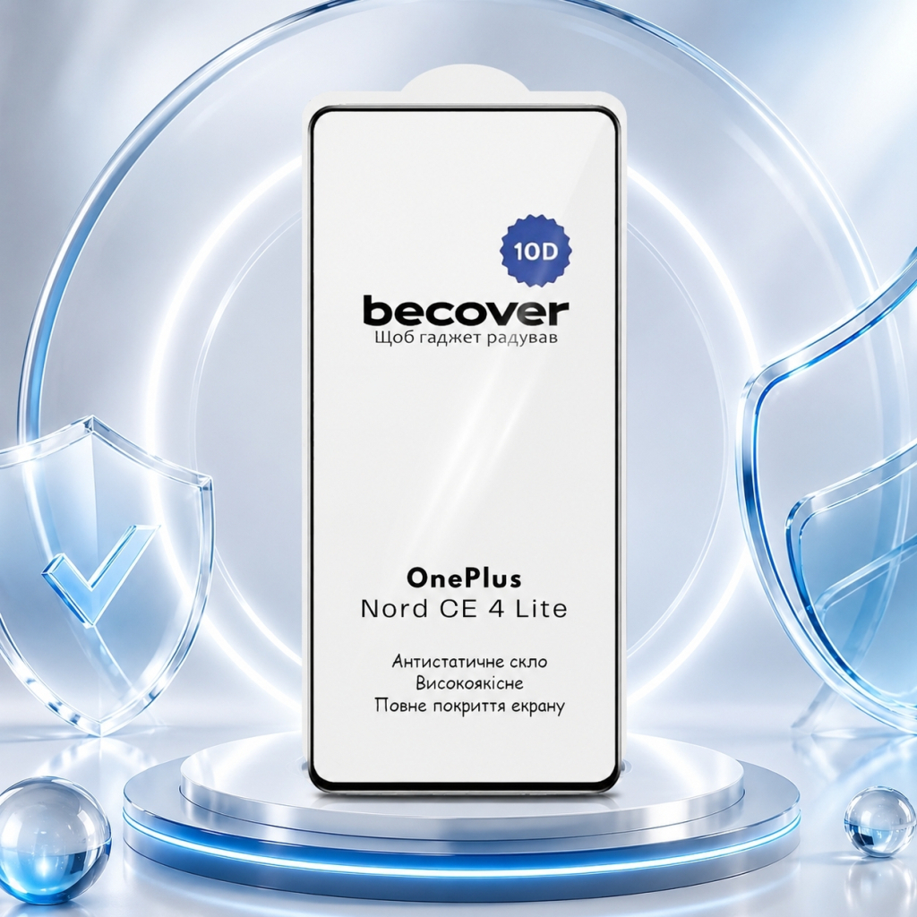 Защитное стекло BeCover для OnePlus Nord CE 4 Lite 10D Black (715712) фото5