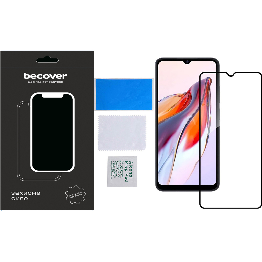 Защитное стекло BeCover для Tecno Spark 10C (KI5k) Black (709747) фото3