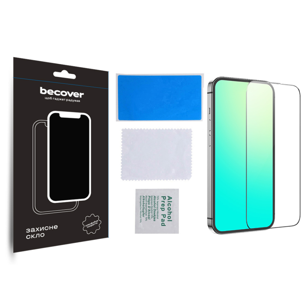 Захисне скло BeCover для Apple iPhone 15 Black (709719) фото3