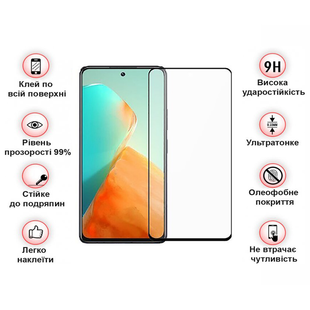 Захисне скло BeCover для Infinix Note 30 Pro NFC (X678B) Black (709724) фото