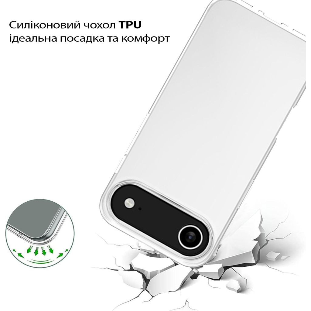 Силіконовий чохол BeCover для Apple iPhone 17 Air Transparancy (713759) фото3