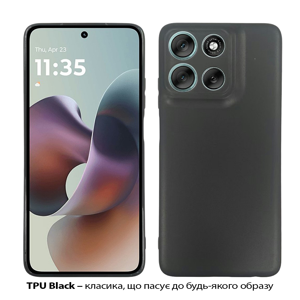 Силіконовий чохол BeCover для Motorola Moto G56 Black (713766) фото2