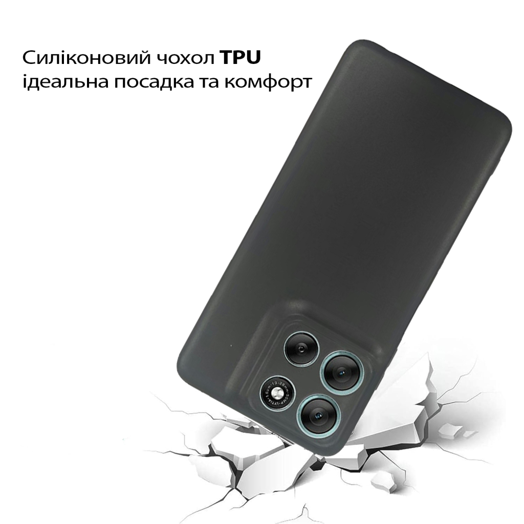 Силіконовий чохол BeCover для Motorola Moto G56 Black (713766) фото3