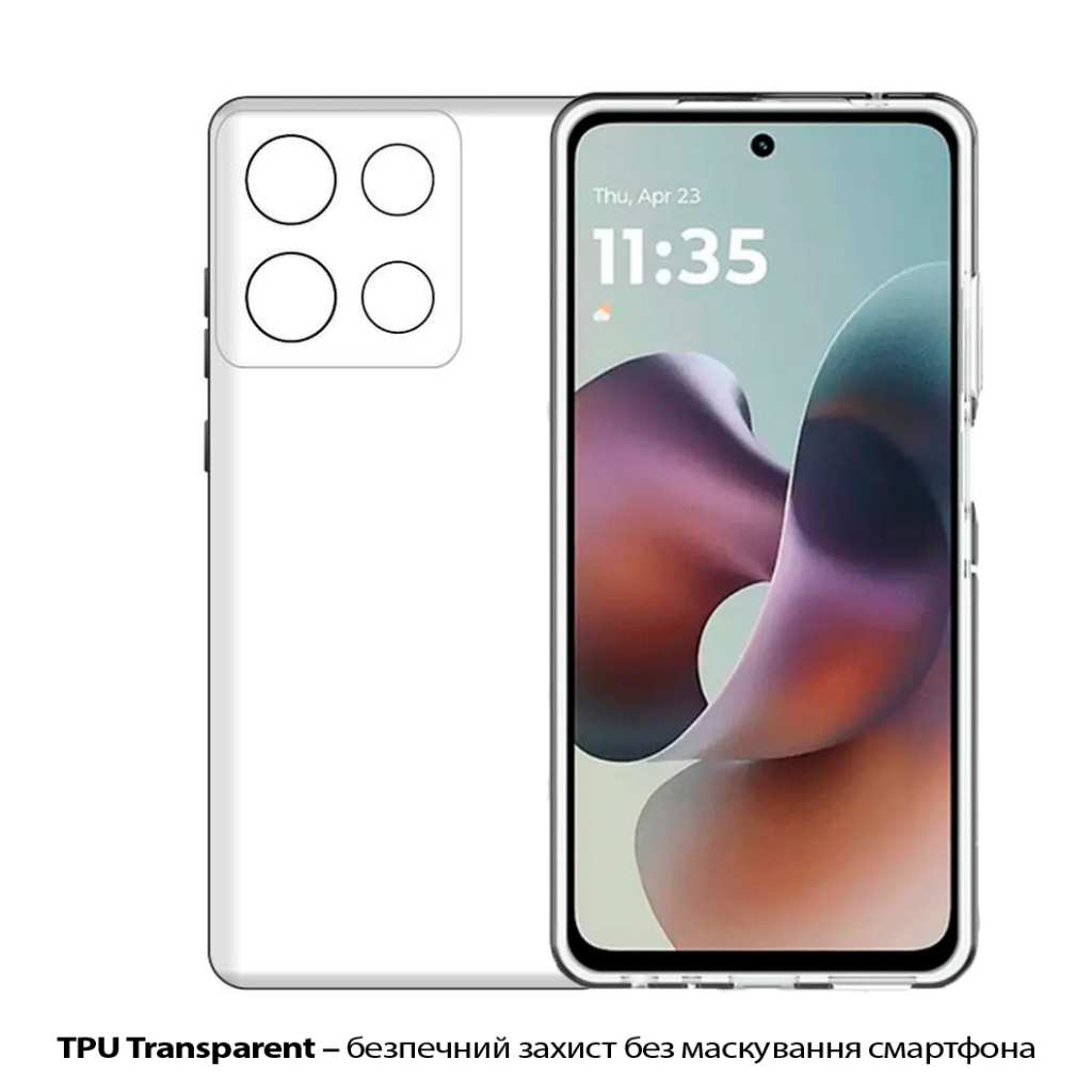 Силіконовий чохол BeCover для Motorola Moto G56 Transparancy (713767) фото