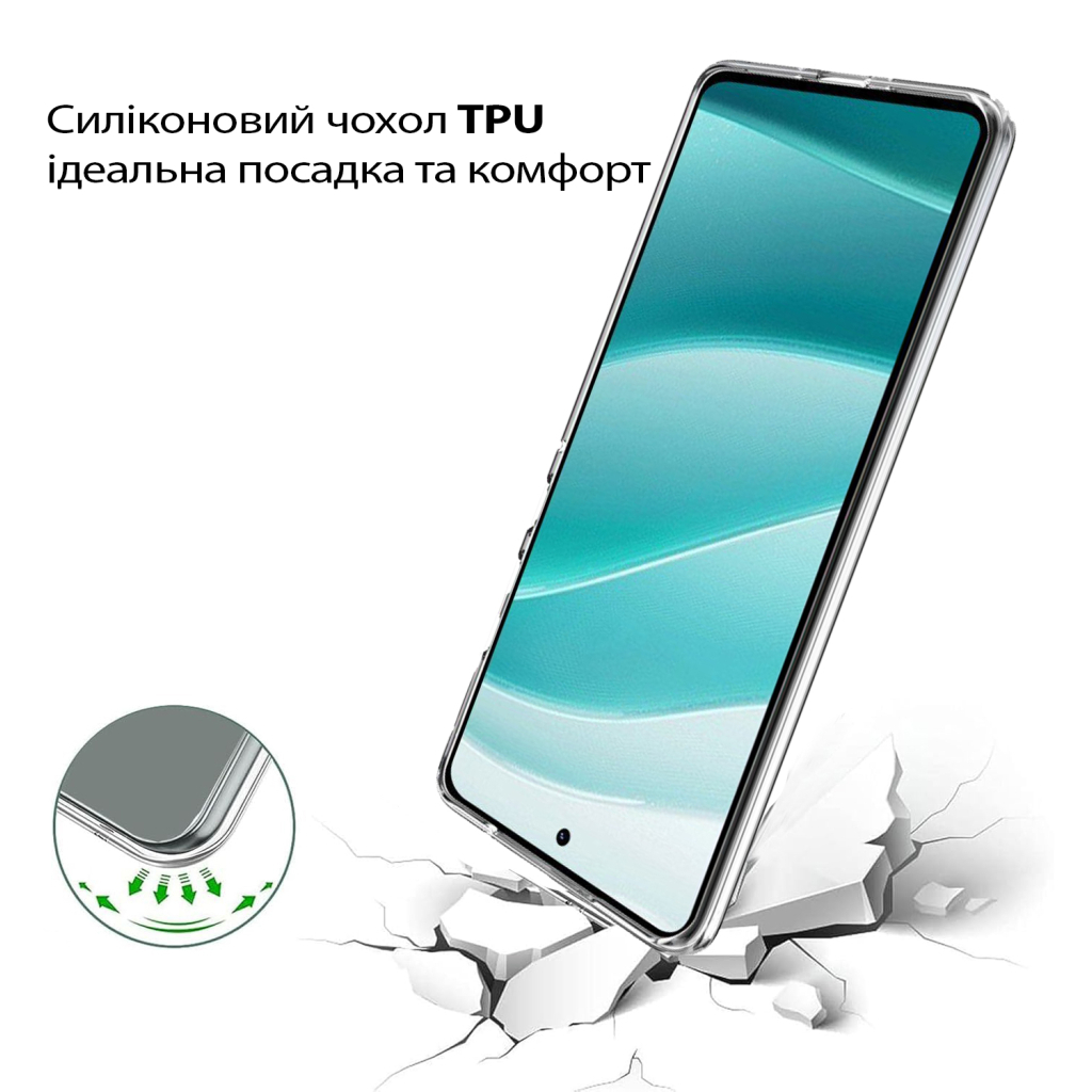 Силіконовий чохол BeCover для Motorola Edge 60 Fusion Transparancy (713773) фото