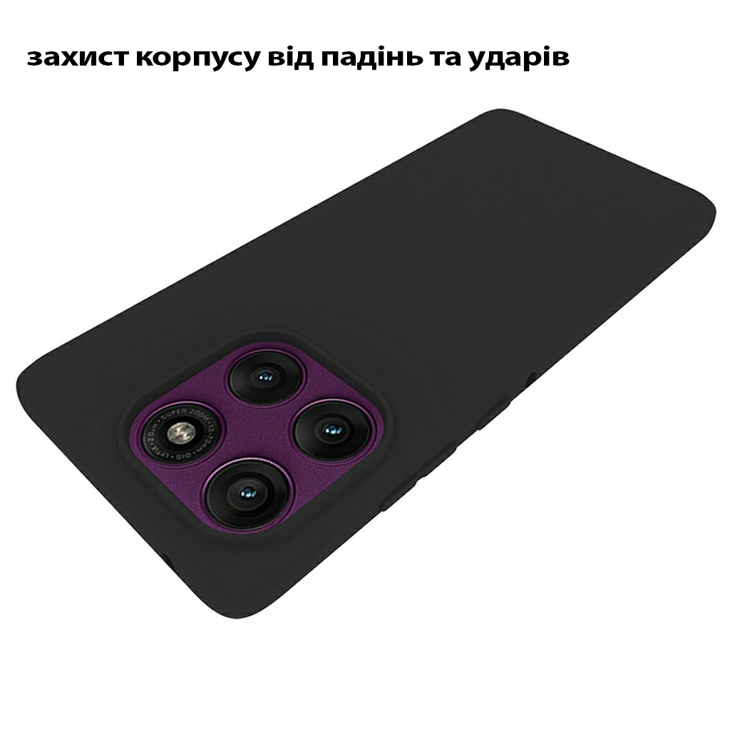 Силіконовий чохол BeCover для Motorola Edge 60 Pro Black (713774) фото3