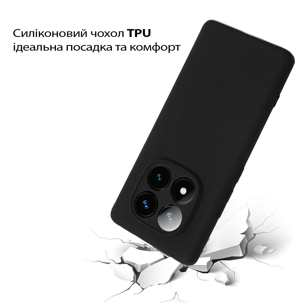 Силіконовий чохол BeCover для Poco X7 Black (713777) фото4
