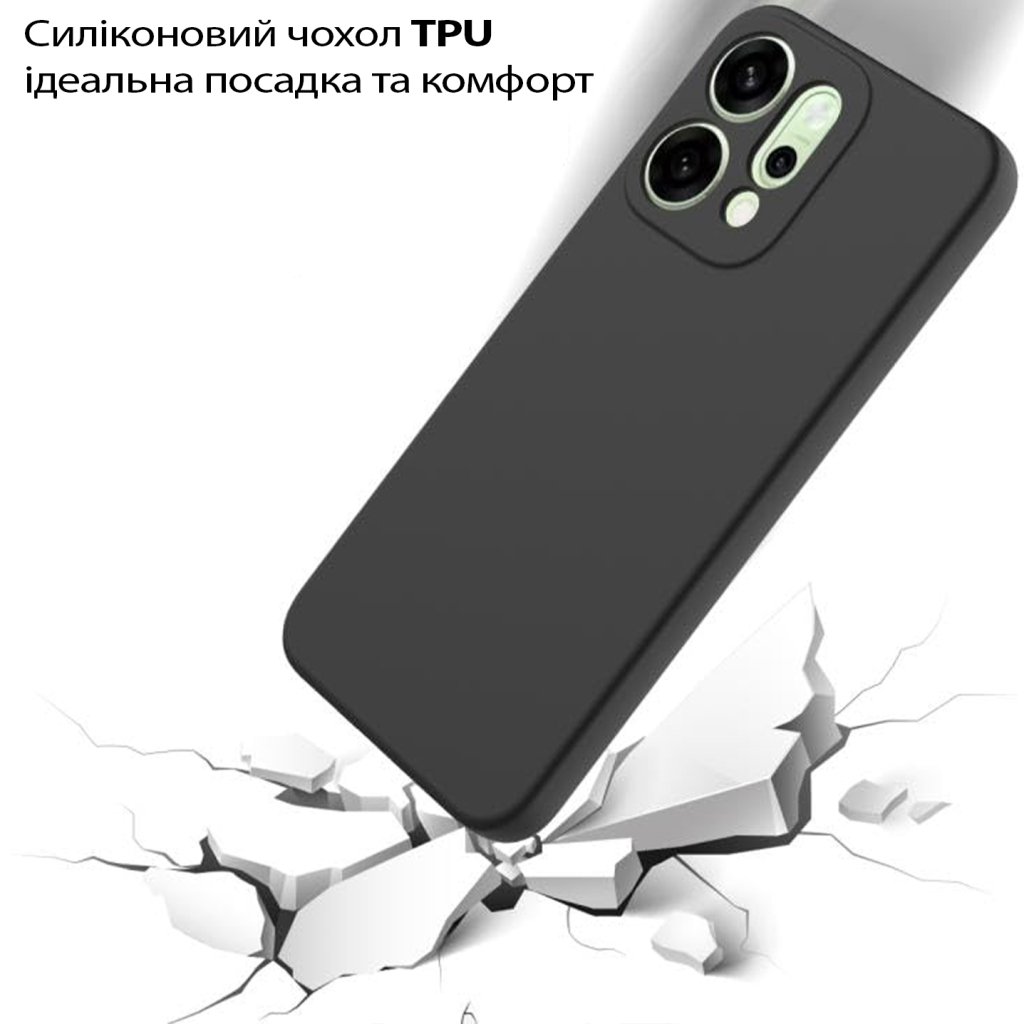 Силіконовий чохол BeCover для Oppo Reno14 / 14FS 5G Black (713791) фото