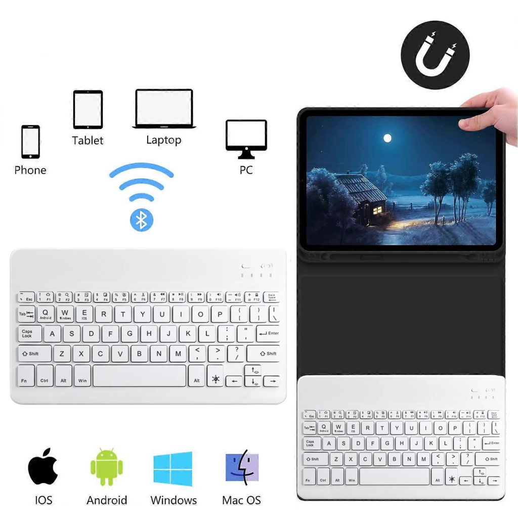 Чохол-книжка з бездротовою клавіатурою BeCover для Apple iPad Mini 6 2021 Black (712986) фото4