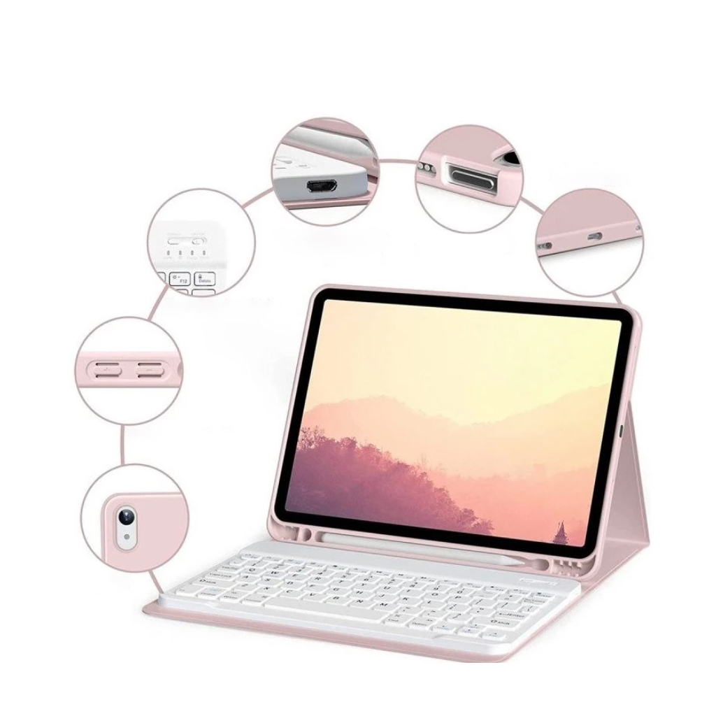 Чохол-книжка з бездротовою клавіатурою BeCover для Apple iPad Mini 7 2024 Pink (712996) фото3