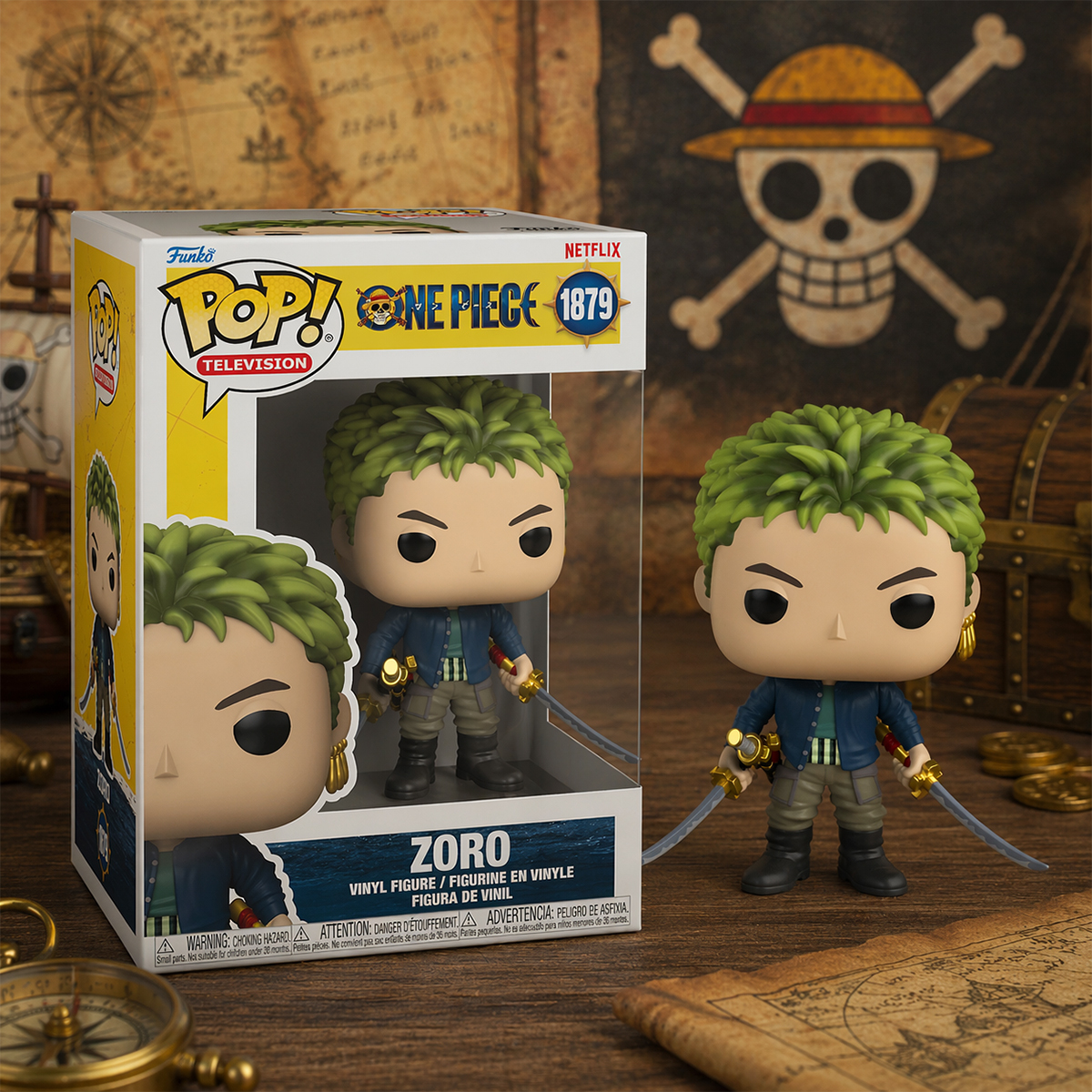 Игровая фигурка Funko Pop! серии Большой куш S1 - Зоро (75669) фото3