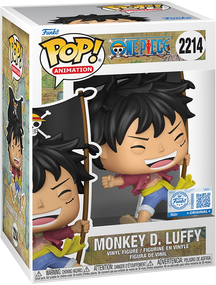 Игровая фигурка Funko Pop! серии Большой куш - Луффи с флагом (91970) фото