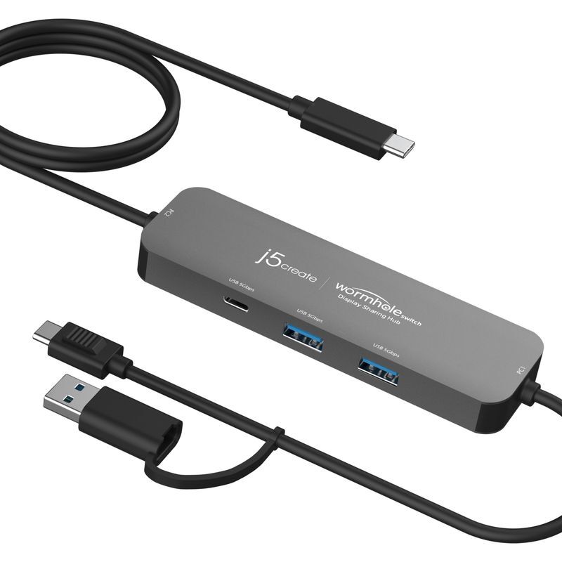 Адаптер-переключатель КМ J5create/ хаб 2-USB-A/1 USB-C фото2