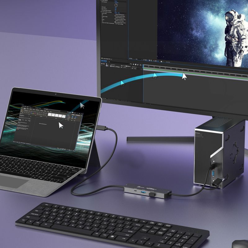 Адаптер-переключатель КМ J5create/ хаб 2-USB-A/1 USB-C фото6