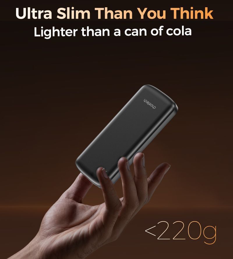 Павербанк, Choetech 10000 mAh, PD 12 Вт, черный фото6