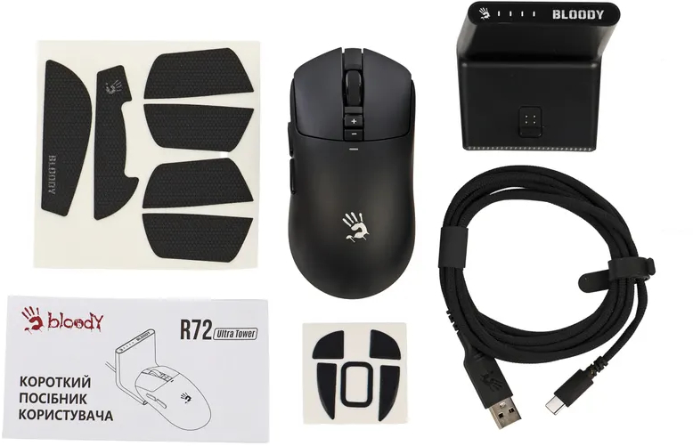 Ігрова миша A4Tech Bloody R72 Ultra Tower Wireless Black (4711421003834) фото11