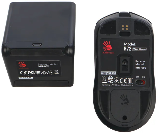 Ігрова миша A4Tech Bloody R72 Ultra Tower Wireless Black (4711421003834) фото10