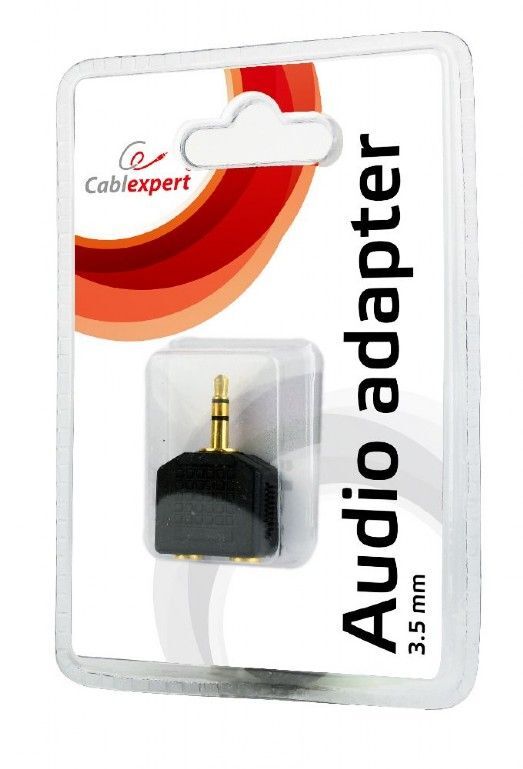 Переходник Cablexpert 3.5мм M/F 2х 3.5мм фото