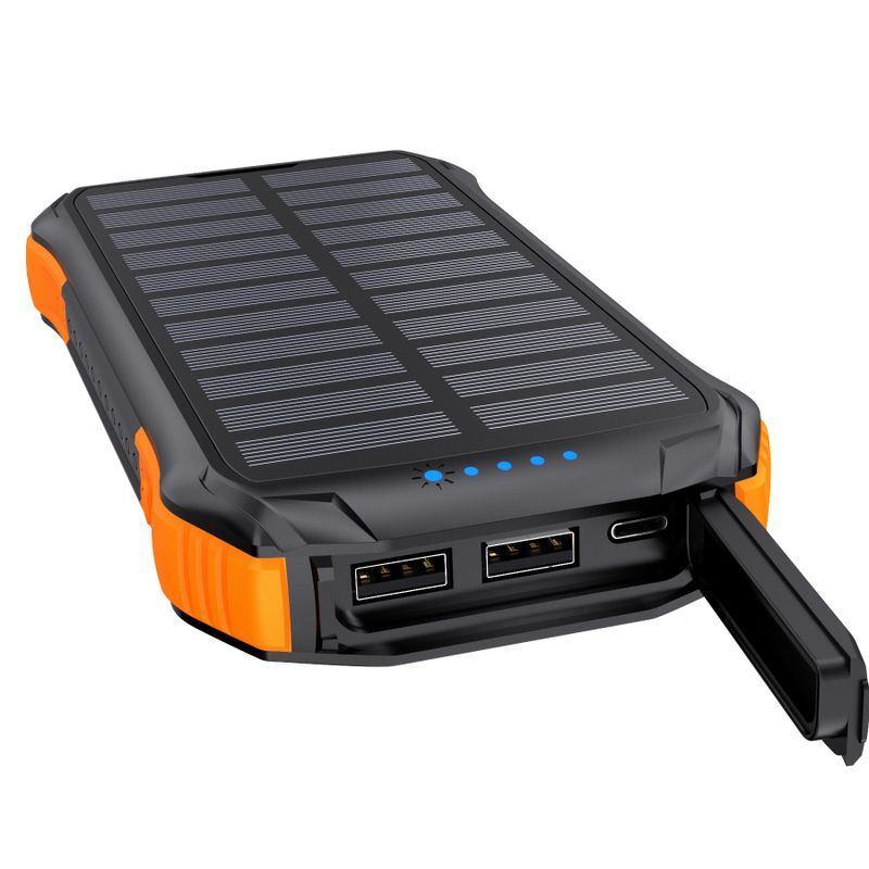 Павербанк, Choetech 10000 mAh, 10Вт, солнечная панель, LED лампа фото3