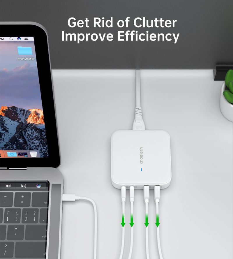 Зарядное устройство, GaN, 2 USB-A / 2 USB-C, 100Вт, QC3.0/PD/PPS фото6