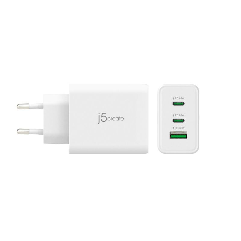 Зарядное устройство, GaN, 1 USB-A / 2 USB-C, 65Вт, QC3.0/PD/PPS фото4