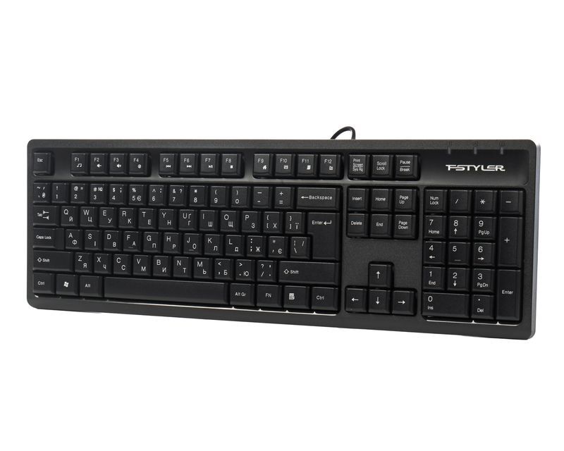 Клавіатура A4Tech Fstyler, вологозахист, USB FK12 (Black) фото2
