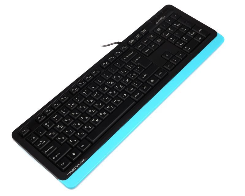 Клавіатура A4Tech Fstyler Sleek MMedia Comfort, USB, FK10 (Blue) фото2