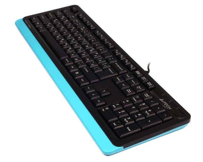 Клавіатура A4Tech Fstyler Sleek MMedia Comfort, USB, FK10 (Blue) фото3
