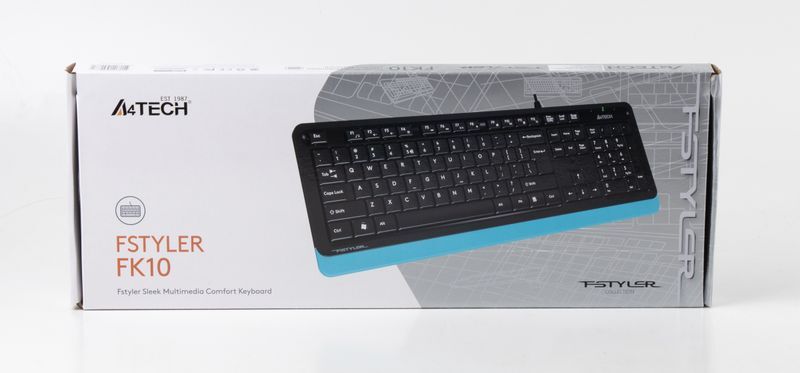 Клавіатура A4Tech Fstyler Sleek MMedia Comfort, USB, FK10 (Blue) фото11