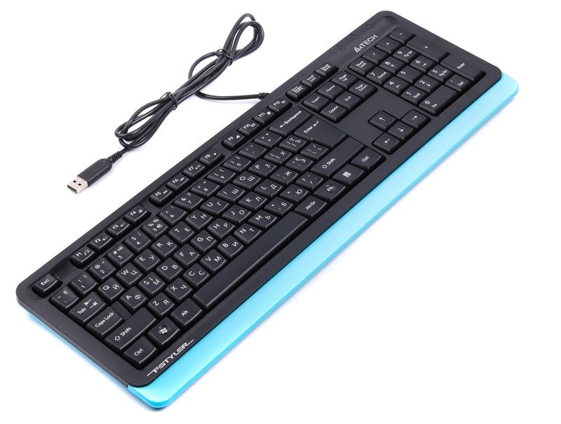 Клавиатура A4Tech Fstyler Sleek MMedia Comfort, USB, FKS10 (Blue) фото