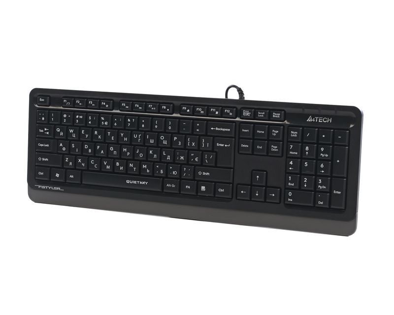 Клавиатура A4Tech Fstyler, USB, QuietKey, FK10Q (Grey) фото