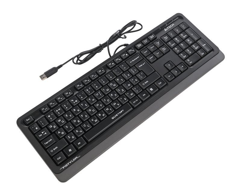 Клавиатура A4Tech Fstyler, USB, QuietKey, FK10Q (Grey) фото