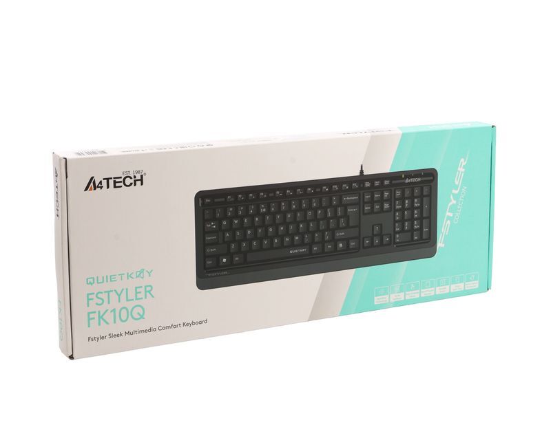 Клавиатура A4Tech Fstyler, USB, QuietKey, FK10Q (Grey) фото