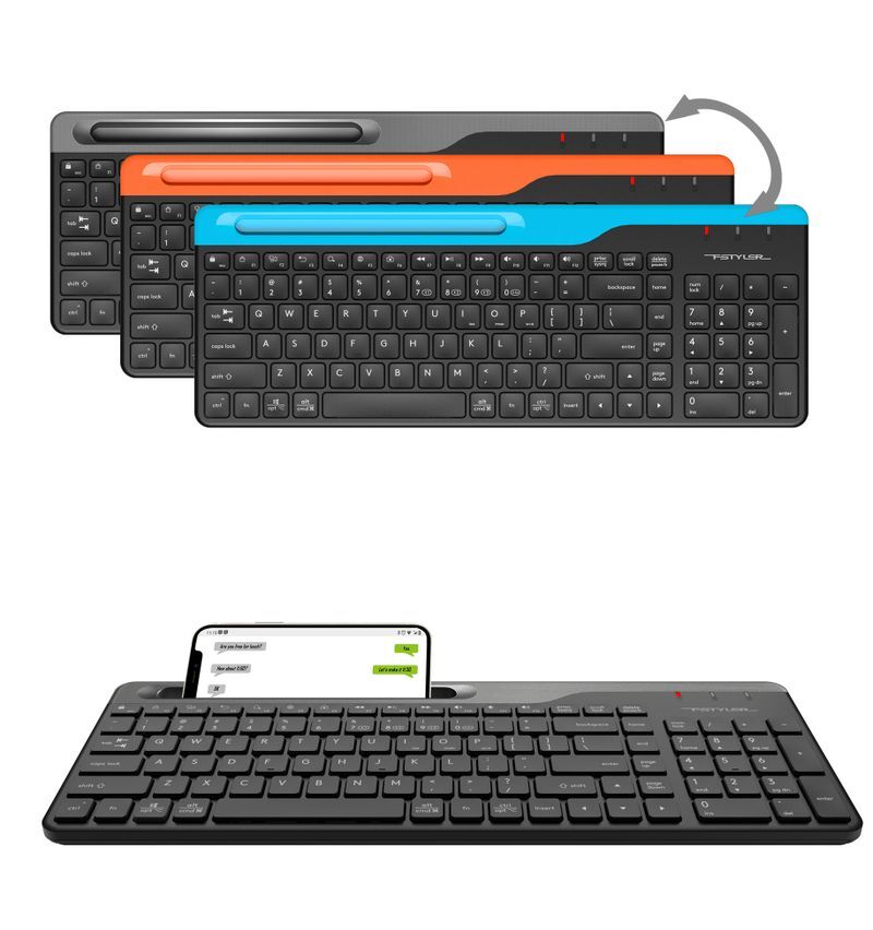 Клавіатура A4Tech бездротова Fstyler, Bluetooth / 2.4 ГГц, FBK25 (Black) фото11