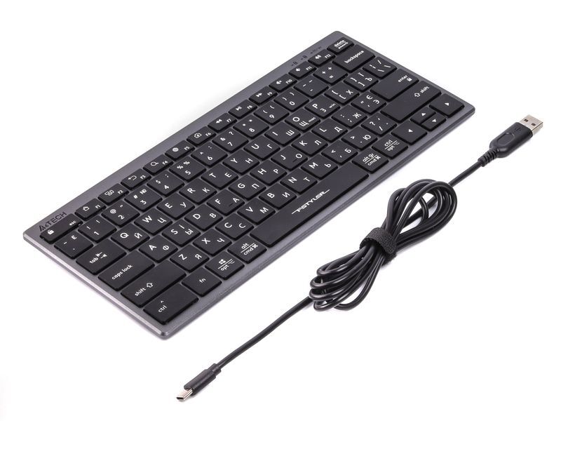 Клавіатура A4Tech з ножичним перемикачем Fstyler, USB FX51 USB (Grey) фото5