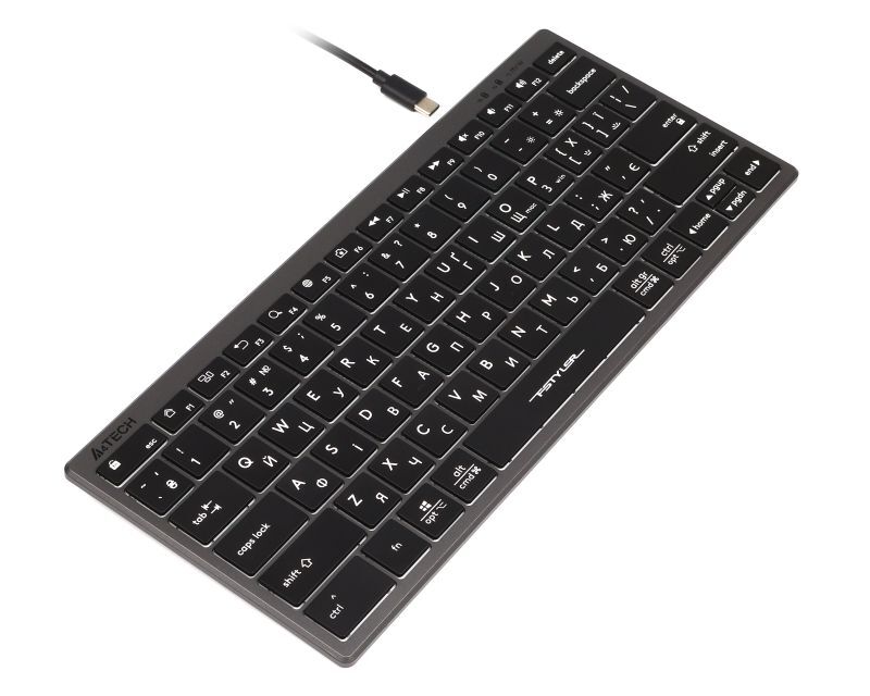 Клавиатура A4Tech с ножничными переключателями Fstyler, USB, FX61 USB (Grey) фото5