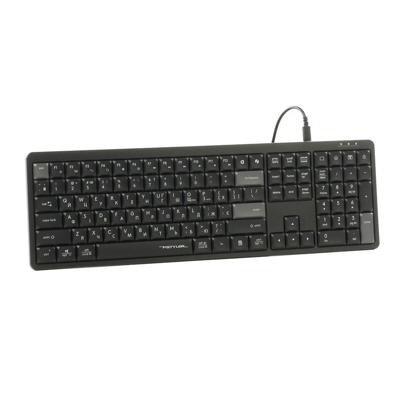 Клавиатура A4Tech с ножничными переключателями Fstyler, USB FX55 (Black) фото