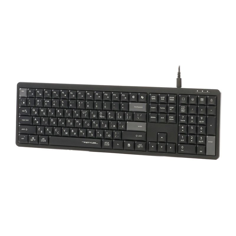 Клавиатура A4Tech с ножничными переключателями Fstyler, USB FX55 (Black) фото