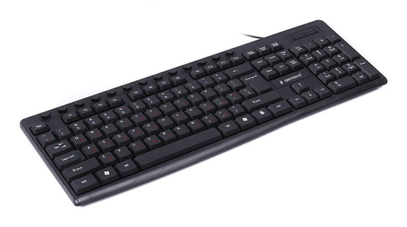 Клавиатура Gembird мультимедийная, USB, KB-UM-107-UA черная фото